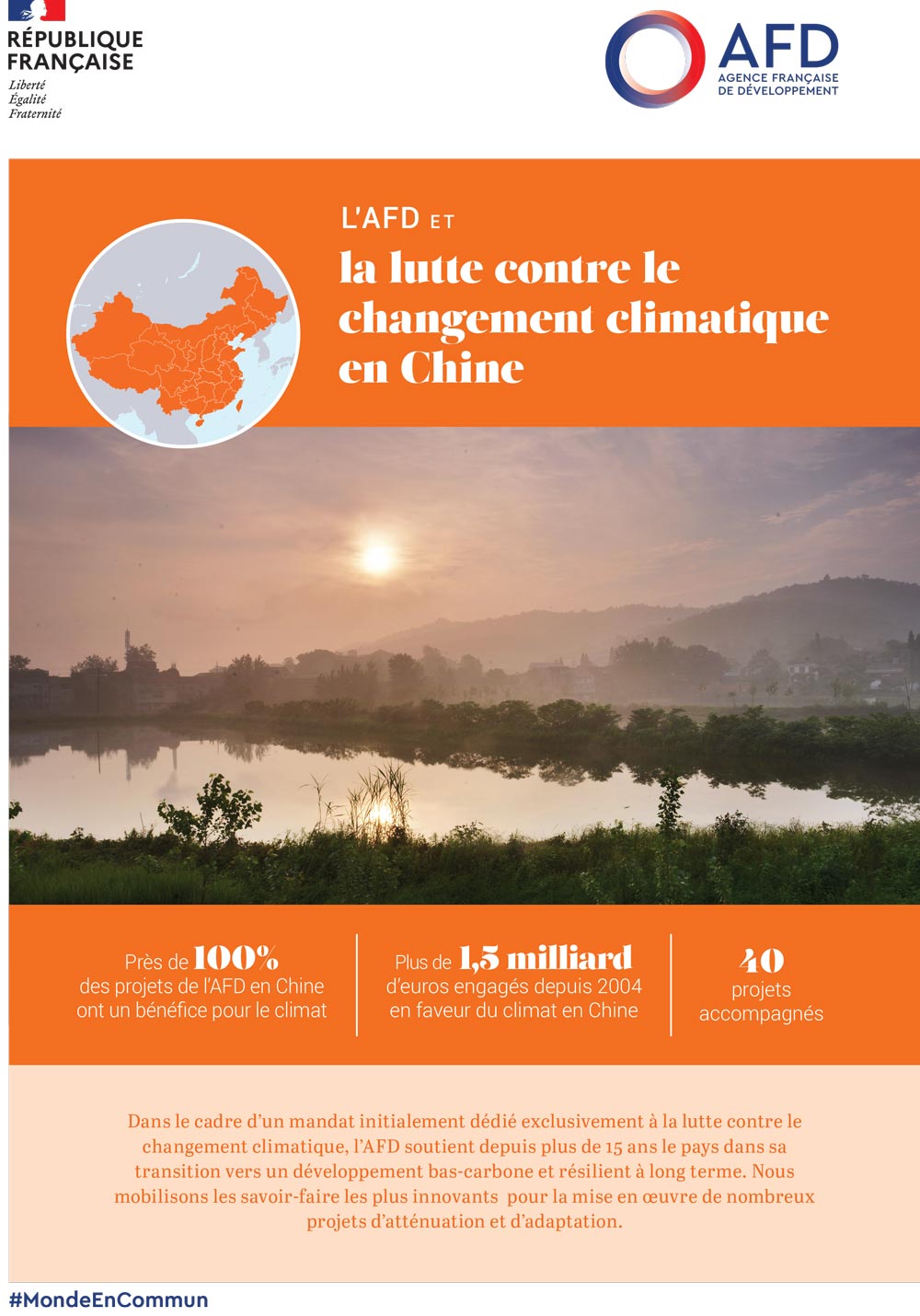 L'AFD et la lutte contre le changement climatique en Chine