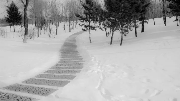 paysage, neige, Limiter les émissions de gaz à effet de serre dans la ville de Yichun