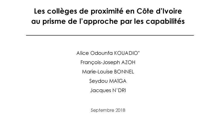 Collèges Côte d'Ivoire_couv