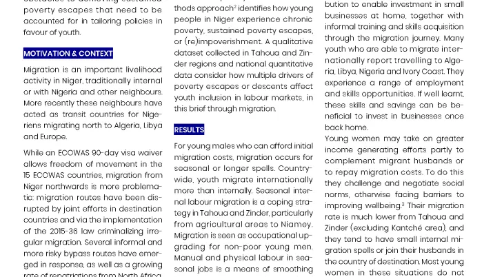 Policy Dialogues on youth of niger