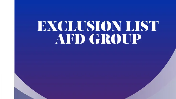 Exclusion list for AFD Group