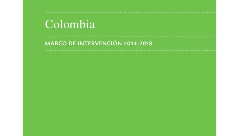 Marco de intervención: Colombia