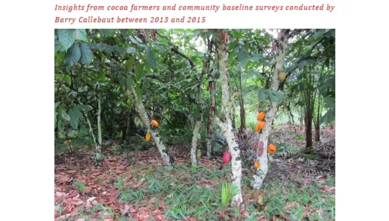 Cocoa farmers’ agricultural practices and livelihoods in Côte d’Ivoire