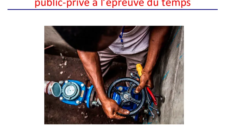 nalyse rétrospective du secteur urbain de l’eau potable au Sénégal : un partenariat public-privé à l’épreuve du temps