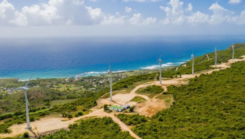 Parc éolien de la Montagne, la Désirade, Guadeloupe