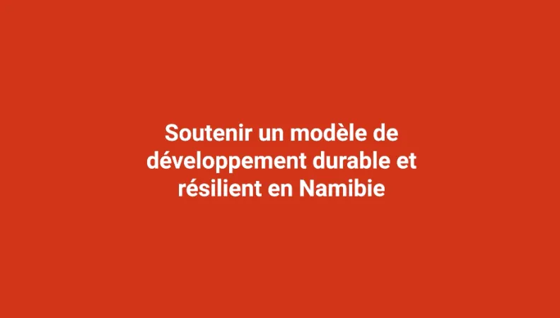 Soutenir un modèle de développement durable et résilient en Namibie
