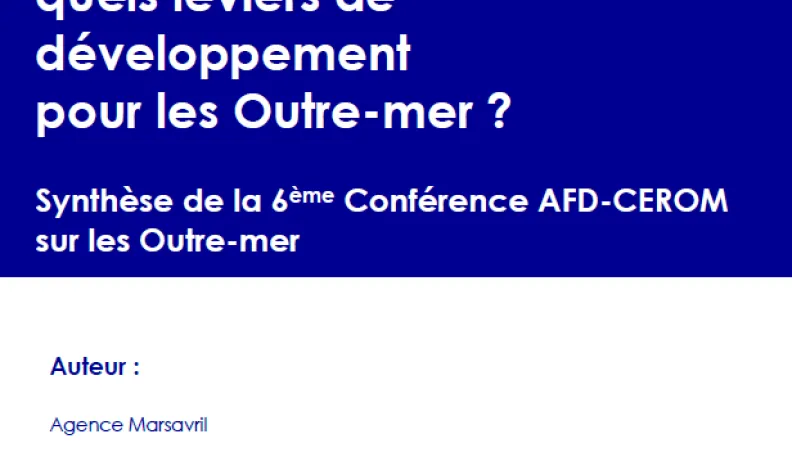 Couverture_Série grise_Recherche et innovation_Synthèse 6ème conf AFD CEROM