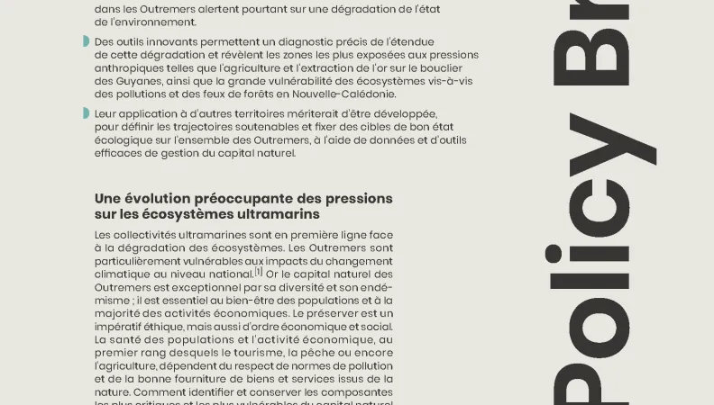 Couv PB 16 Conserver le capital naturel des Outremers
