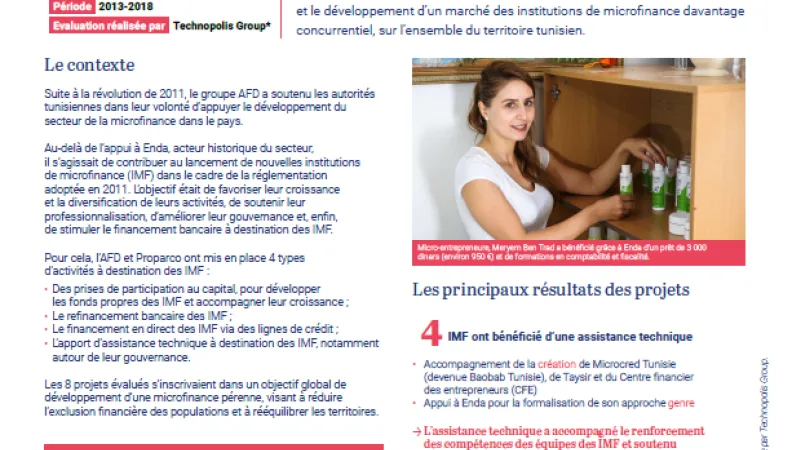 Histoire d'évaluation_Microcrédit Tunisie